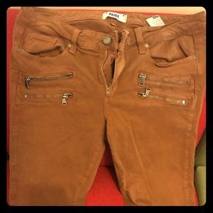 Brown zippered jeans, best offer accepted!